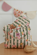 Make-Up Bag Set of 2 - Green Striped